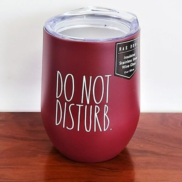 NWT Rae Dunn Stainless Steel Do Not Disturb 12oz Insulated Tumbler - Picture 1 of 4